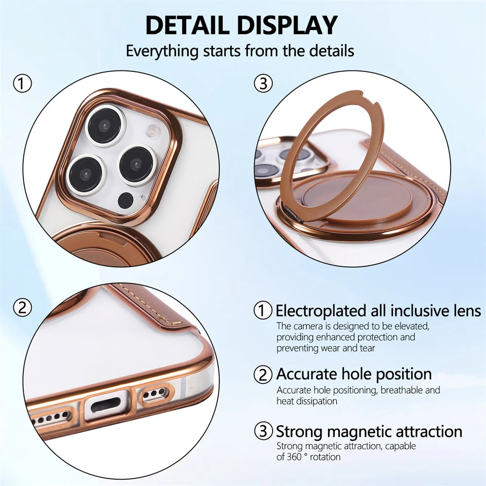 PureGuardCases Flip Leather Wallet iPhone Case – MagSafe Stand Cover