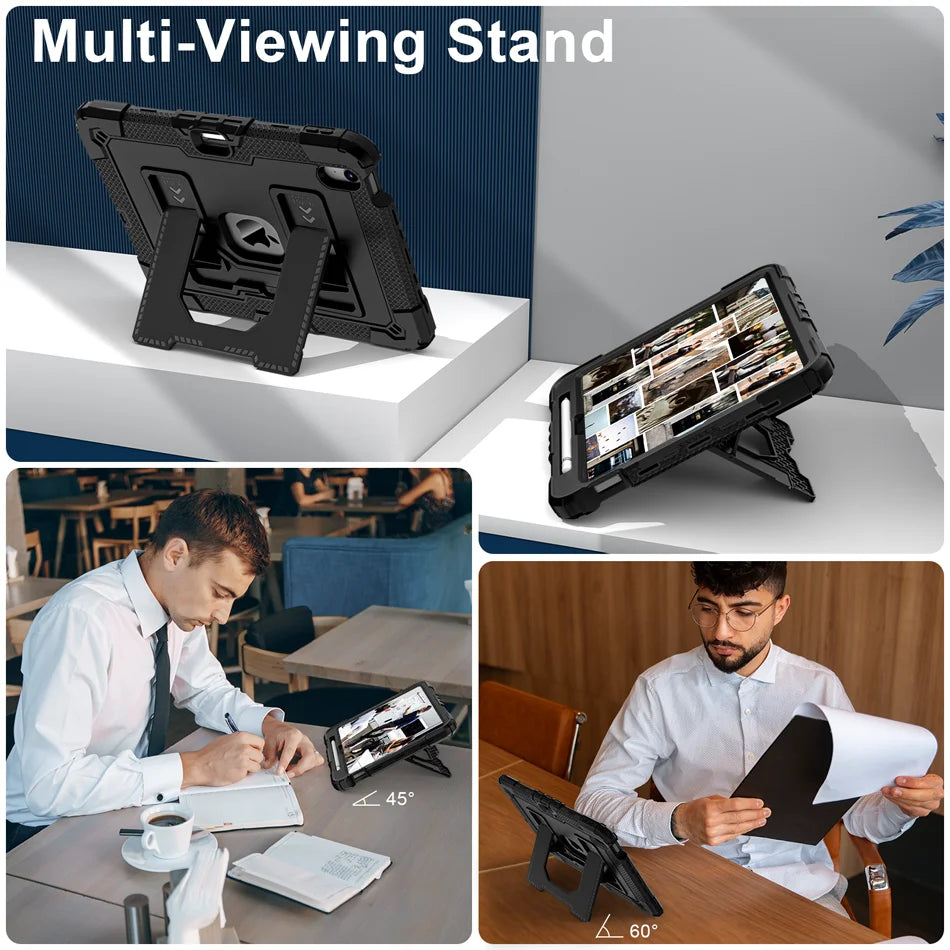 PureGuardCases 360° Rotating Shockproof iPad Case
