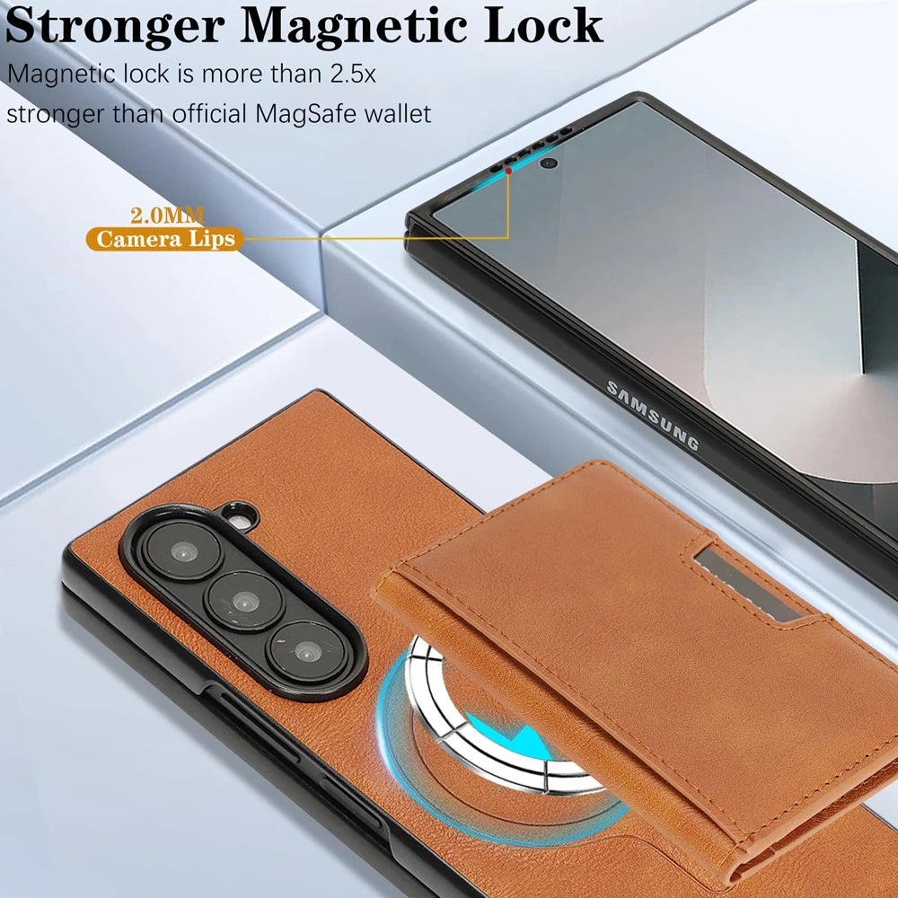 PureGuardCases 2-in-1 Magnetic Wallet Case for Samsung Galaxy Z Fold