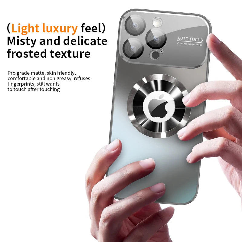 PureGuardCases Titanium Matte iPhone Case – Magnetic MagSafe Lens Protection Cover