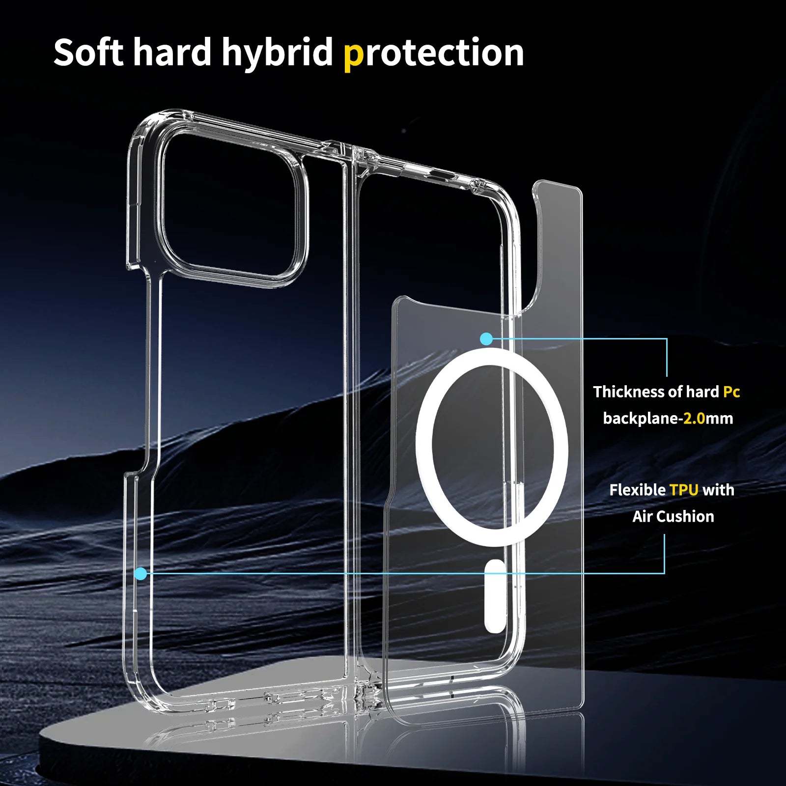 PureGuardCases Clear Magnetic Case for Google Pixel 10 Pro Fold