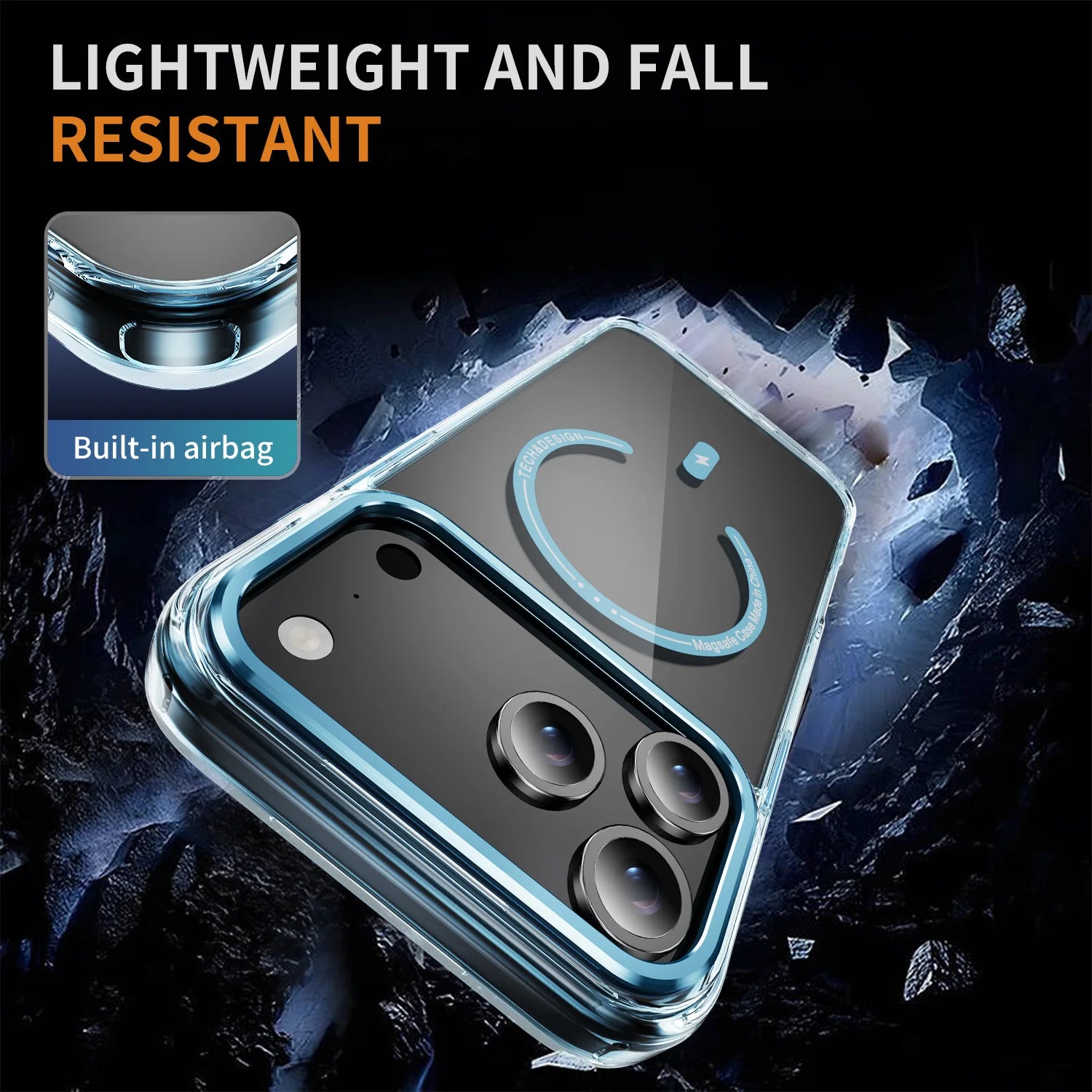 PureGuardCases Luxury Phantom HD Clear iPhone Case – MagSafe Shockproof Magnetic Cover