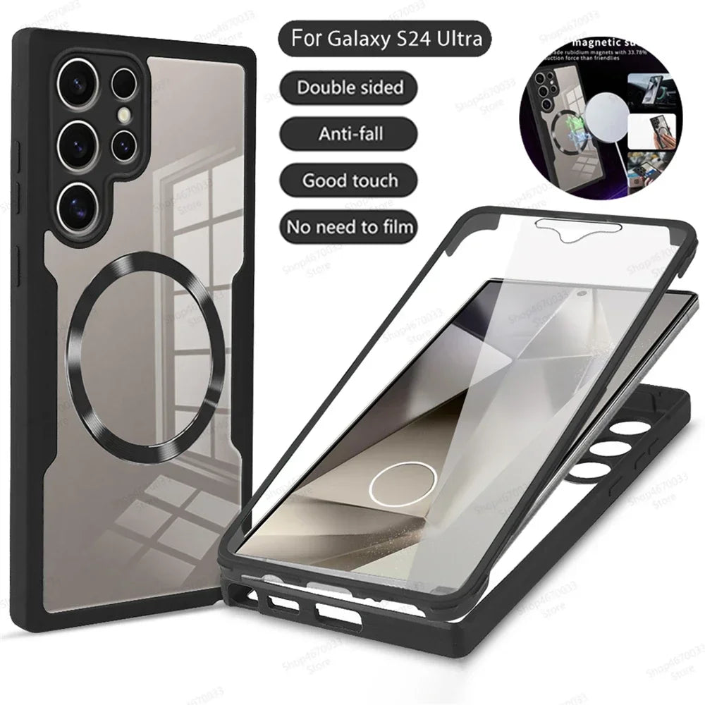 PureGuardCases 360° Full-Body Clear Case for Samsung Galaxy