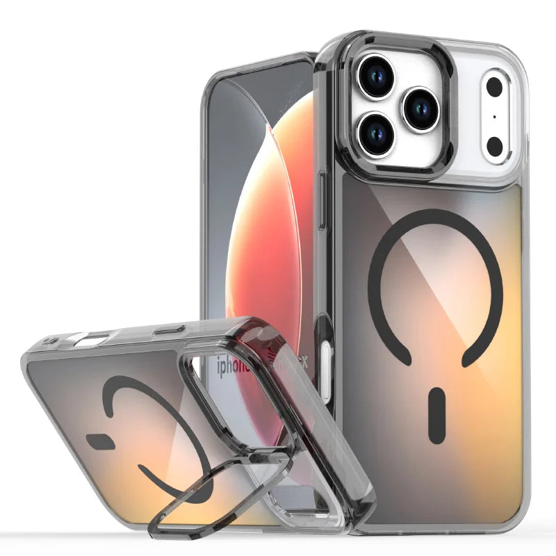 PureGuardCases Luxury Matte Lens Stand iPhone Case – MagSafe Magnetic Cover