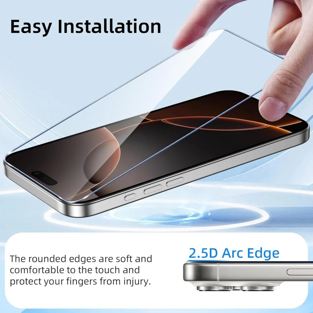 Easy installation of the screen protector with soft 2.5D arc edges