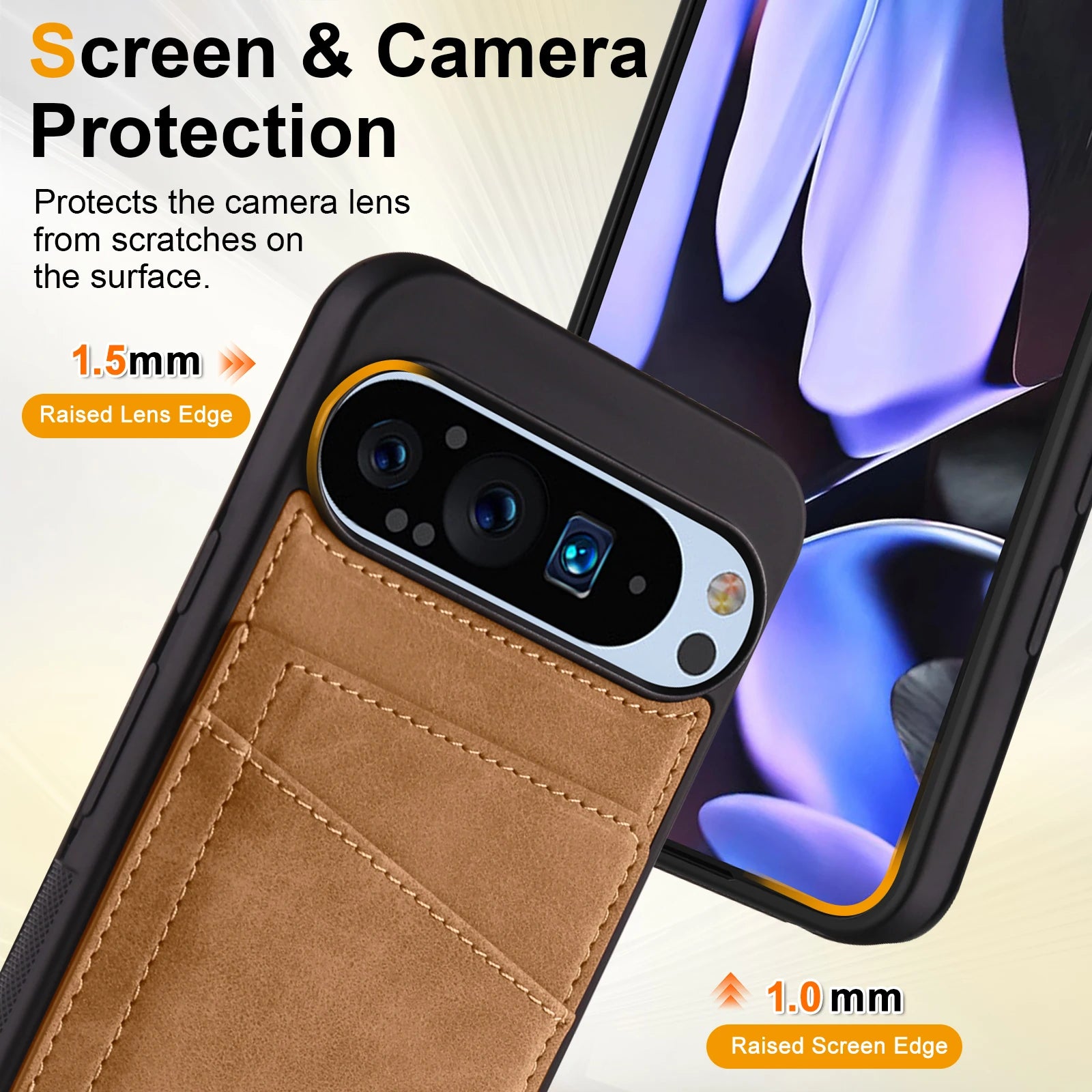 PureGuardCases Business Magnetic Leather Wallet Case for Google Pixel