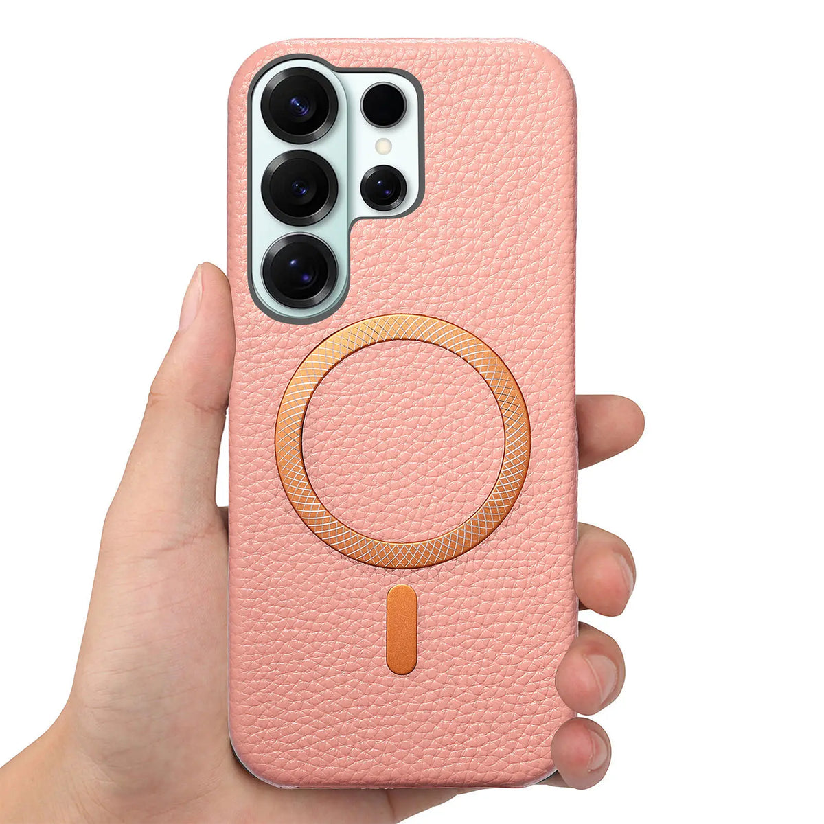 Lychee Leather MagSafe Slim Case for Samsung Galaxy S26, S25, S24 & Galaxy A56, A36 - image 5