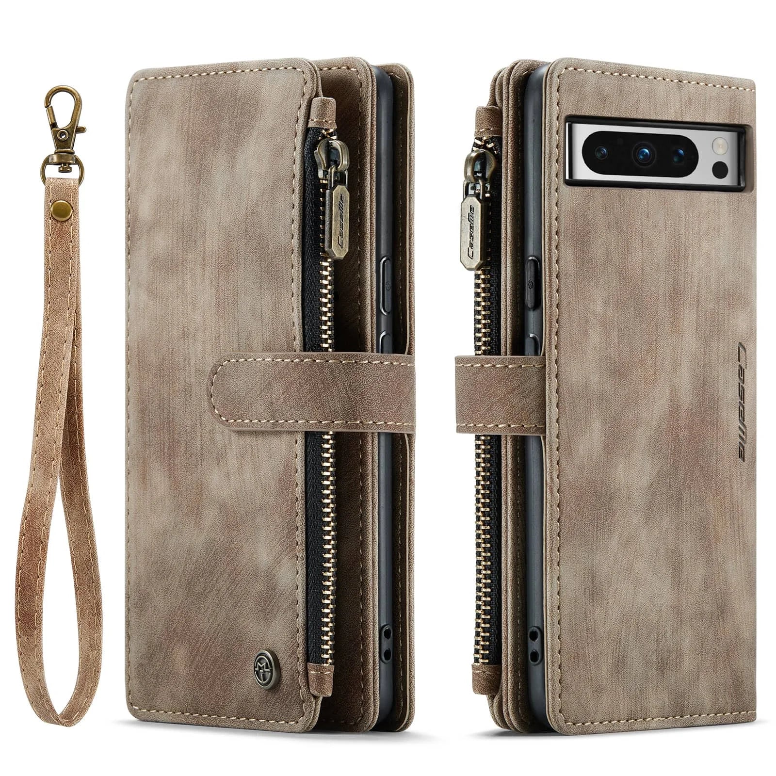 PureGuardCases Leather Wallet Wristlet Case for Google Pixel