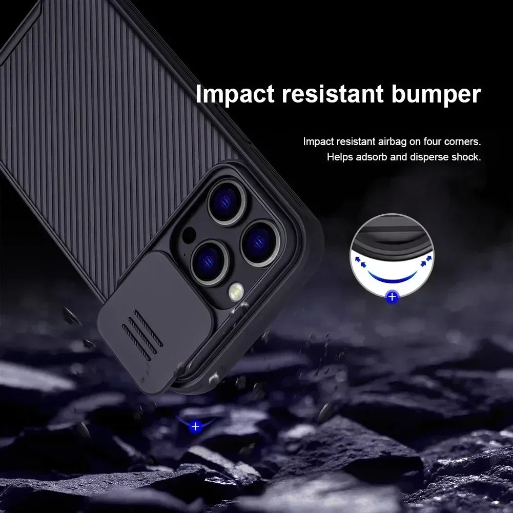 PureGuardCases Slide Camera Lens Magnetic iPhone Case – MagSafe Silicone Cover
