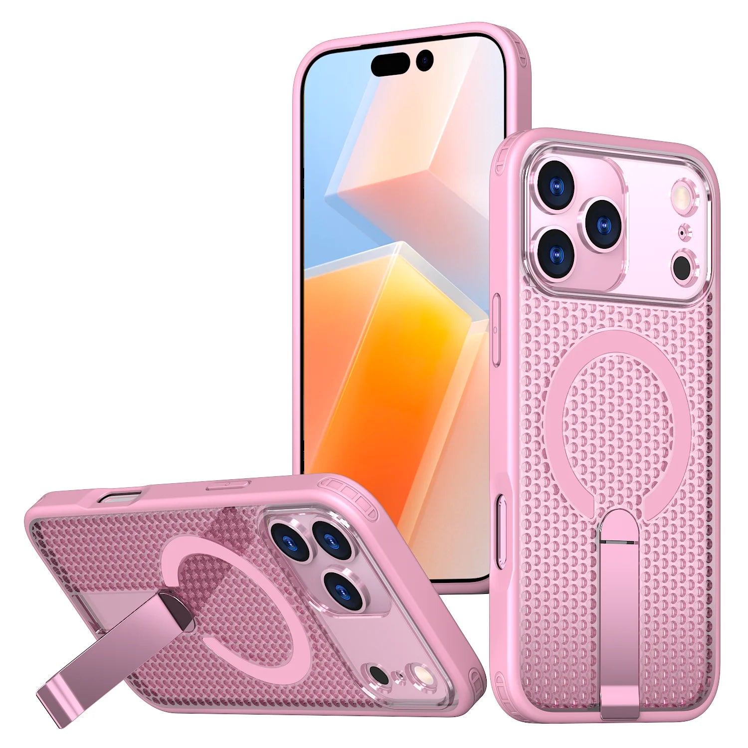 PureGuardCases Breathable Cooling Stand iPhone Case – MagSafe Rugged Magnetic Cover