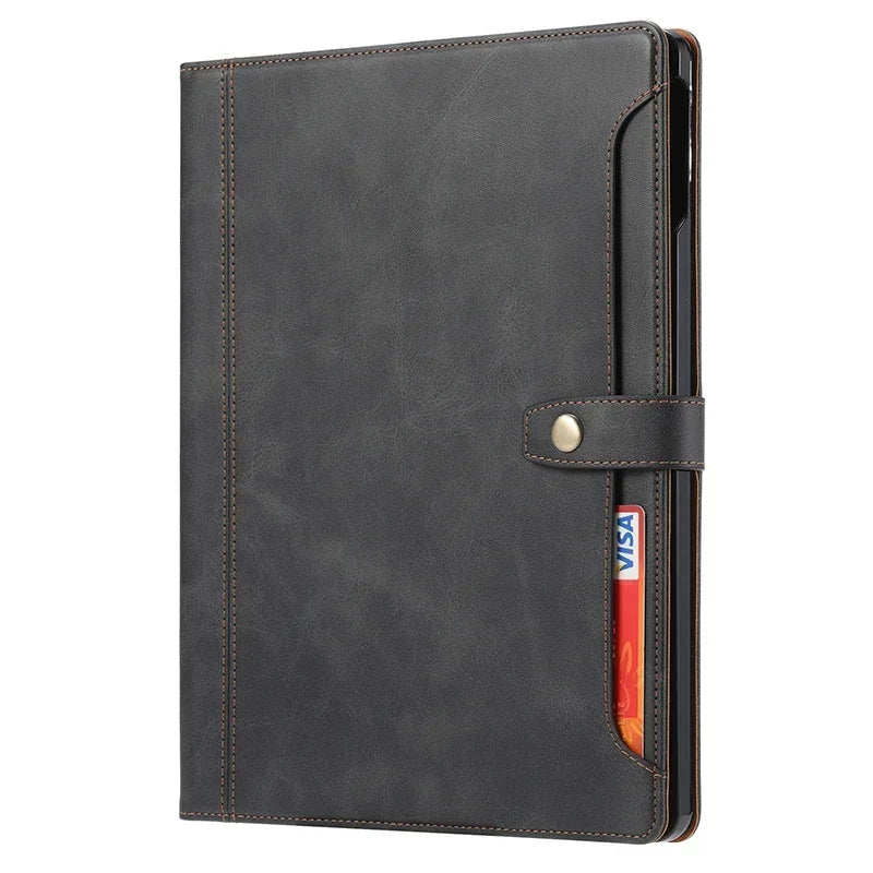 PureGuardCases Luxury Leather Wallet Case for iPad