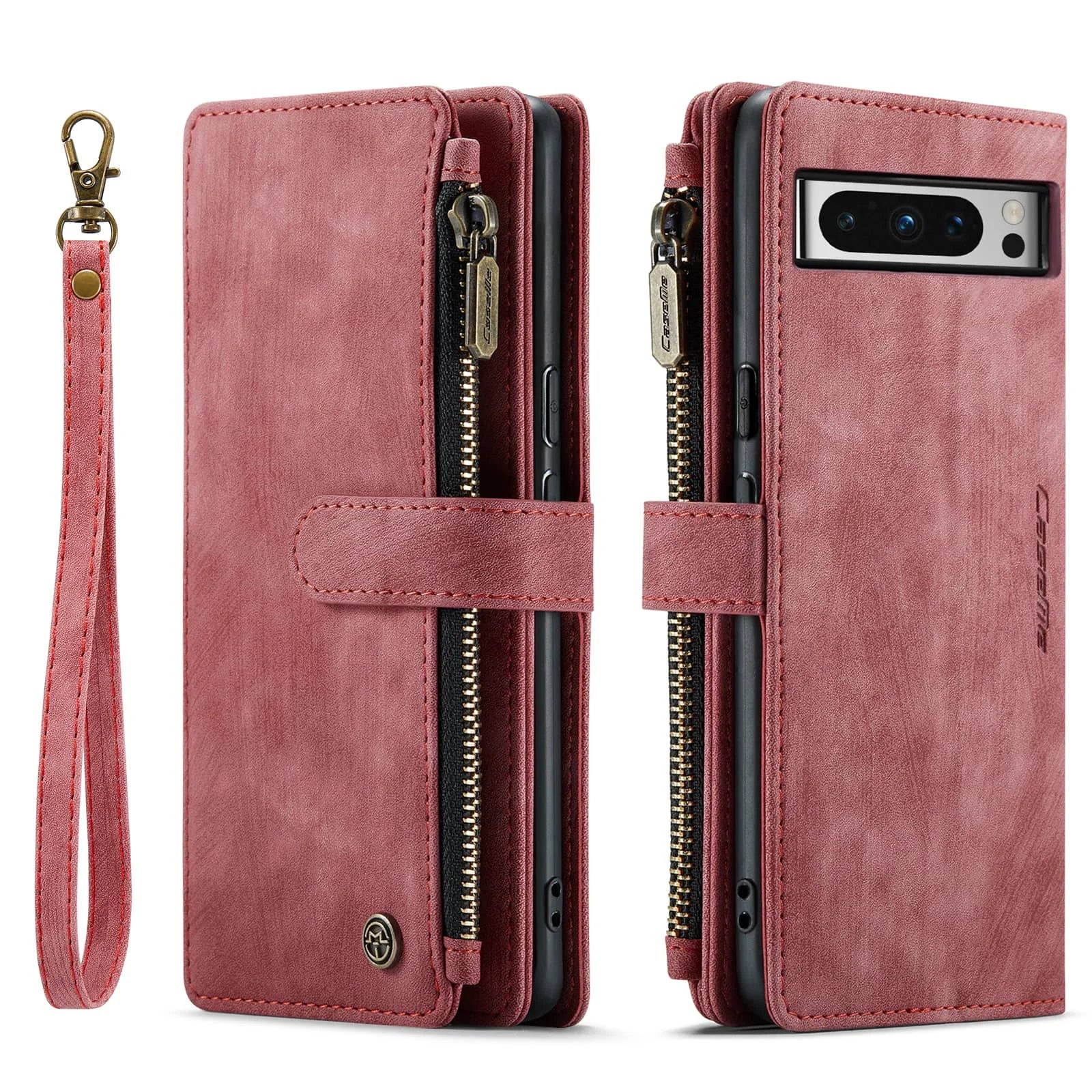 PureGuardCases Leather Wallet Wristlet Case for Google Pixel