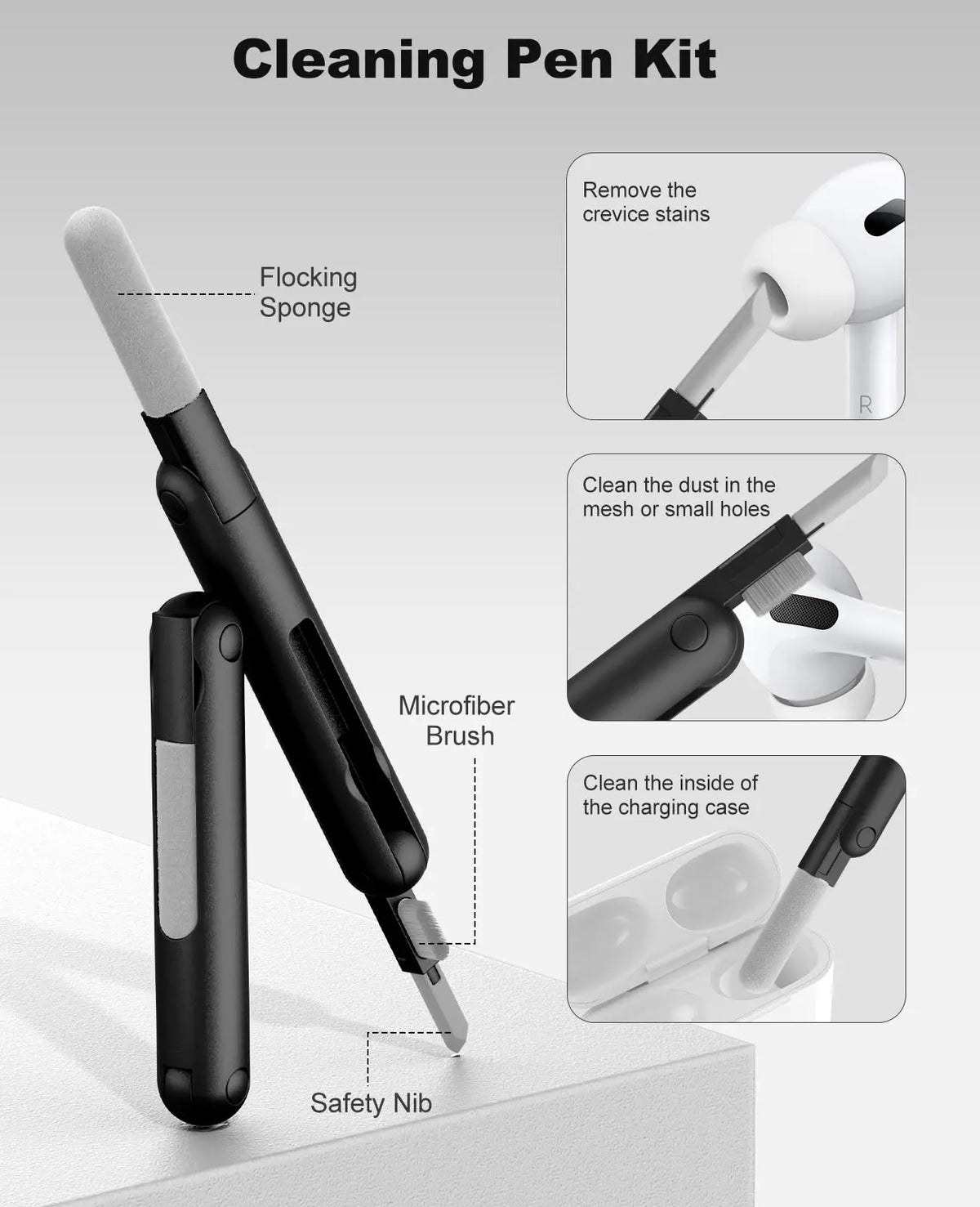 Secure Lock Case AirPods 4 & Pro, carabiner & corners