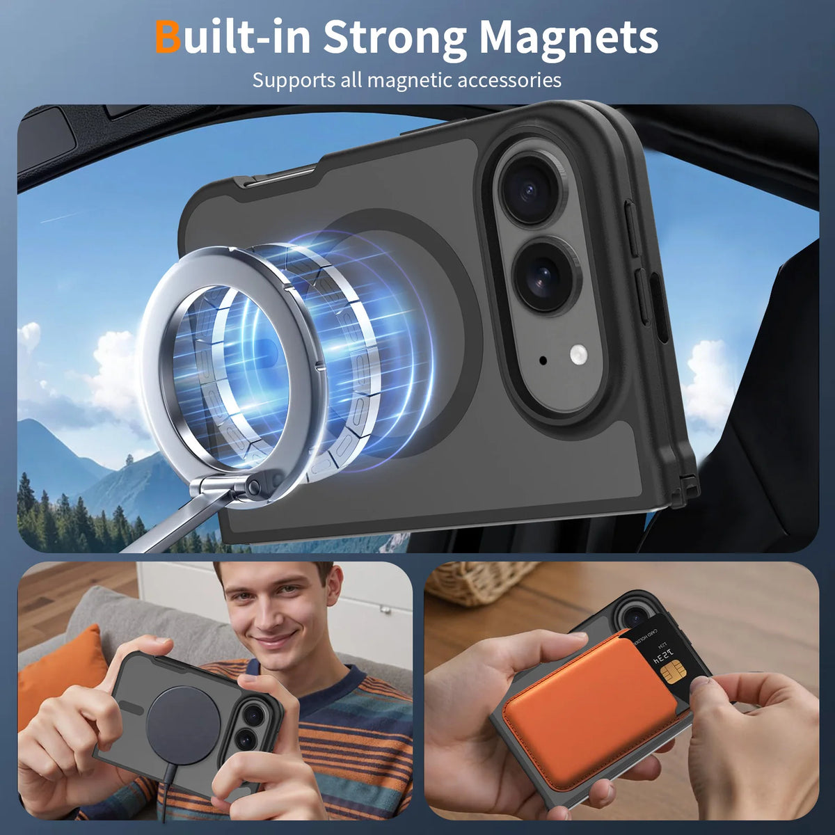 Matte MagSafe Case iPhone Duo, corner armor