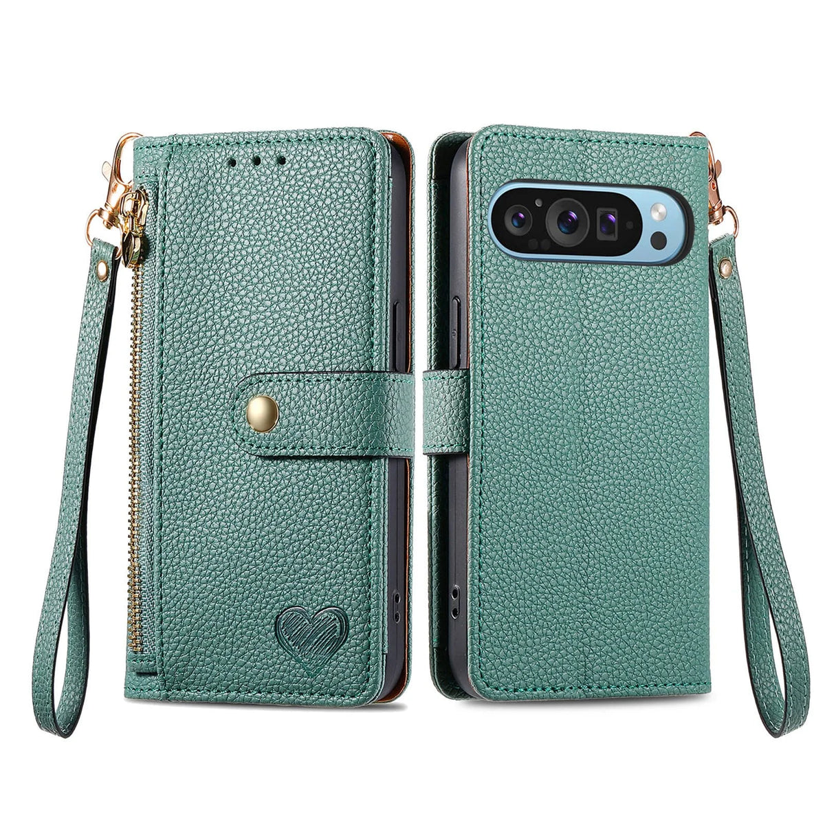 Zipper Wallet Case with Wrist Strap for Google Pixel 10-6 - Product View 9