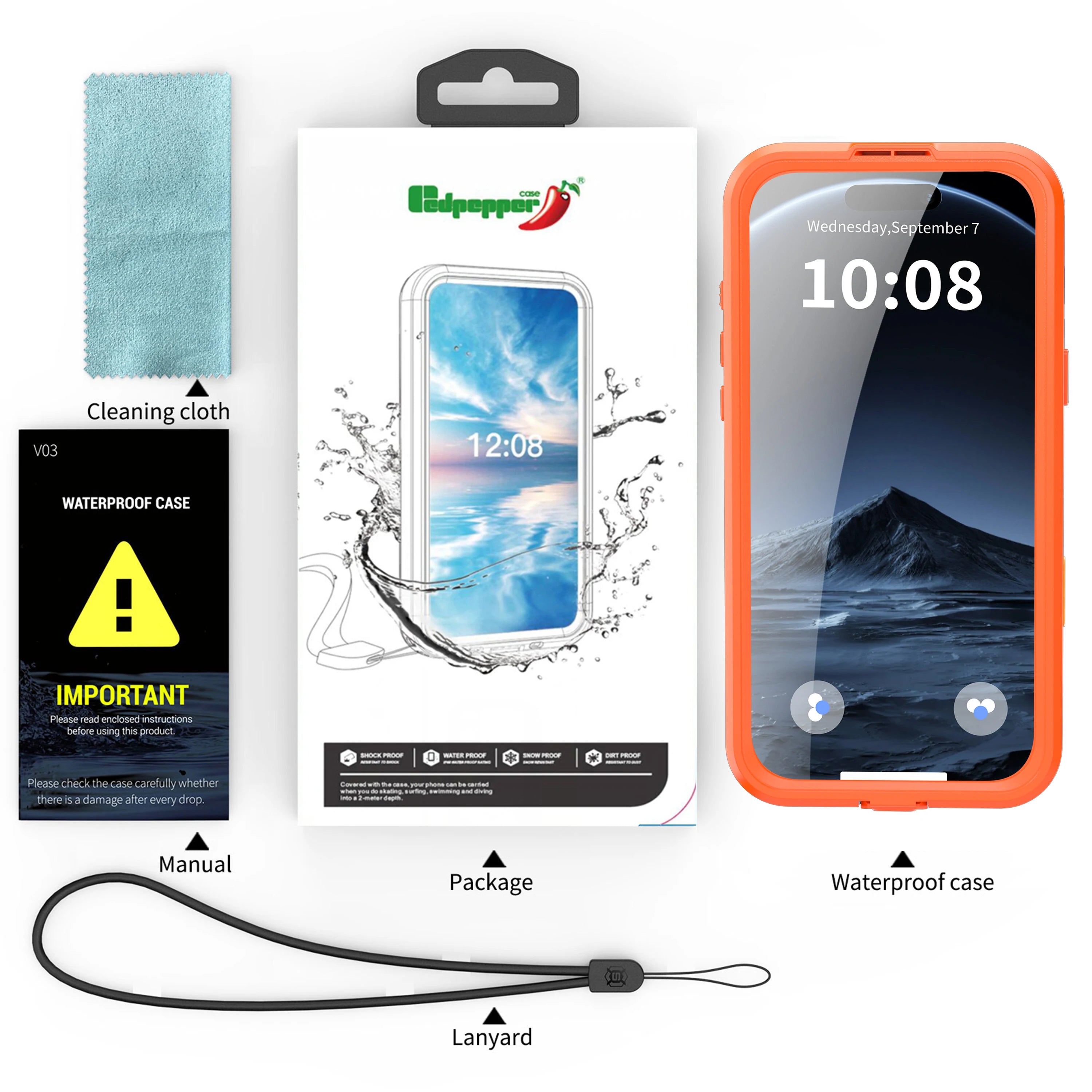 PureGuardCases IP68 Waterproof iPhone Case – MagSafe Diving & Swimming Protective Cover