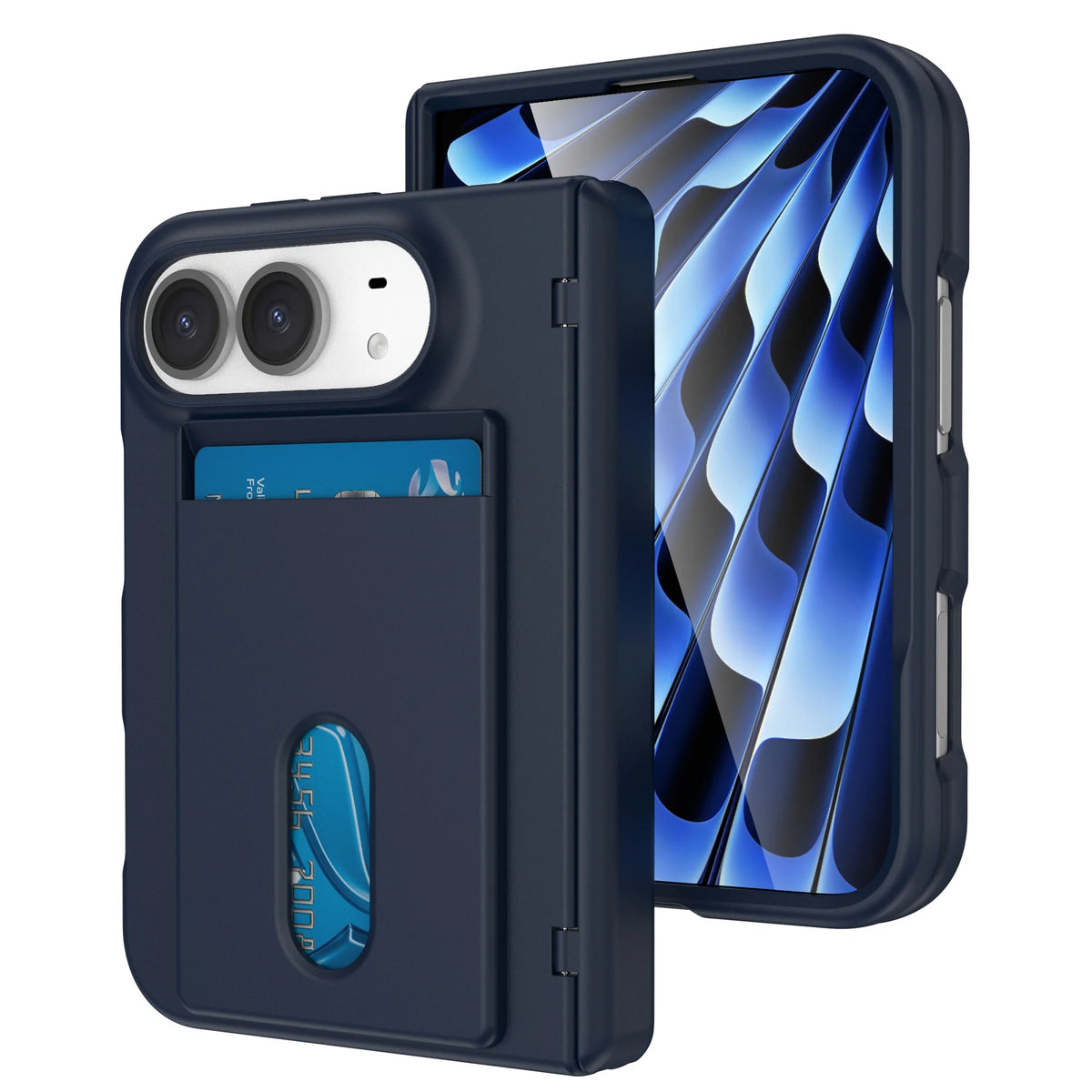 Card Slot Hinge Case for iPhone Duo, Skin-Feel Frosted - Product View 8