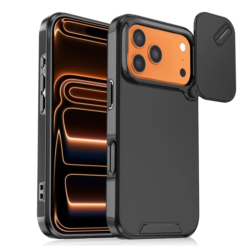 Slide Camera Rugged Case iPhone 11-18, Black