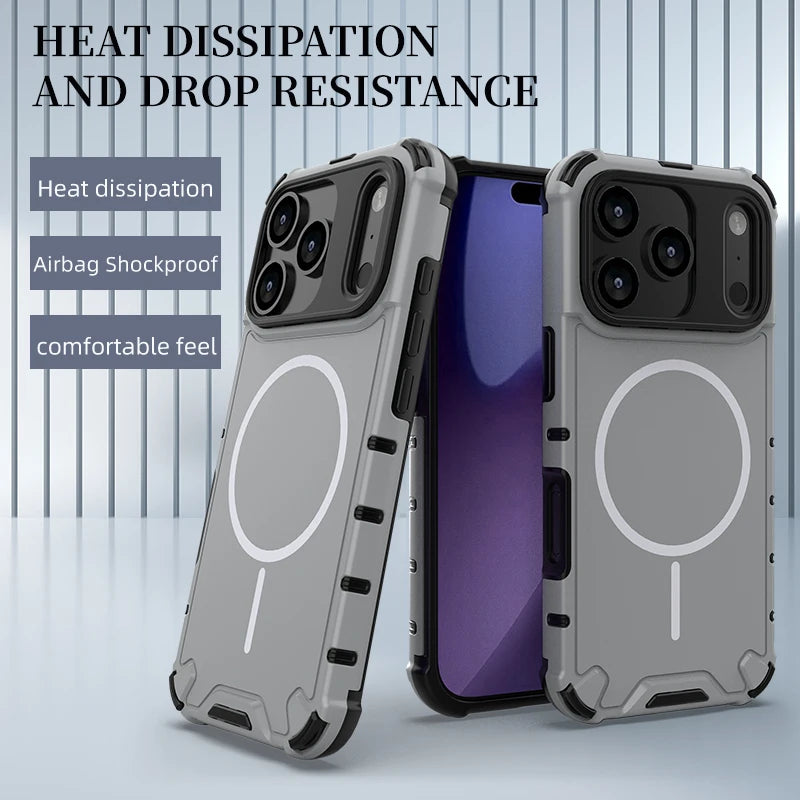 PureGuardCases Airbag Anti-Fall iPhone Case – MagSafe Shockproof Matte Cover