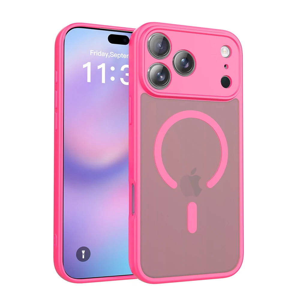 PureGuardCases Matte Translucent iPhone Case – MagSafe Shockproof Cover