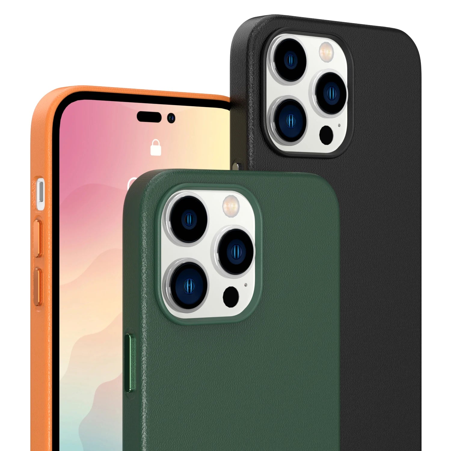 PureGuardCases Premium Leather iPhone Case – MagSafe Shockproof Cover