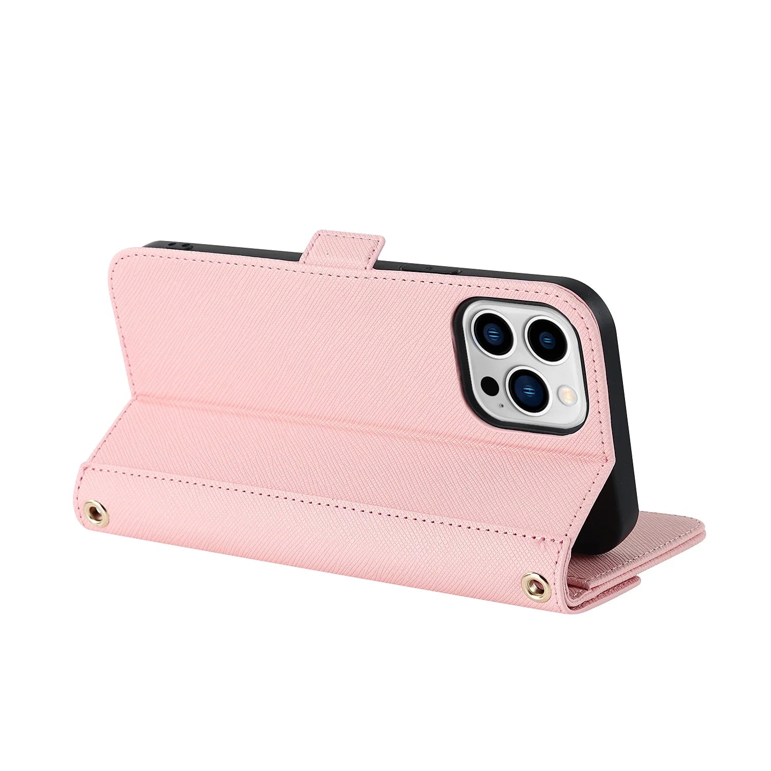 PureGuardCases Crossbody Wallet iPhone Case – Magnetic Stand Mirror Card Holder Cover