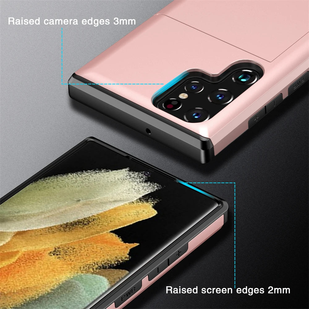 Slide Card Holder Case for Samsung Galaxy S25-S10 & Note - Product View 5