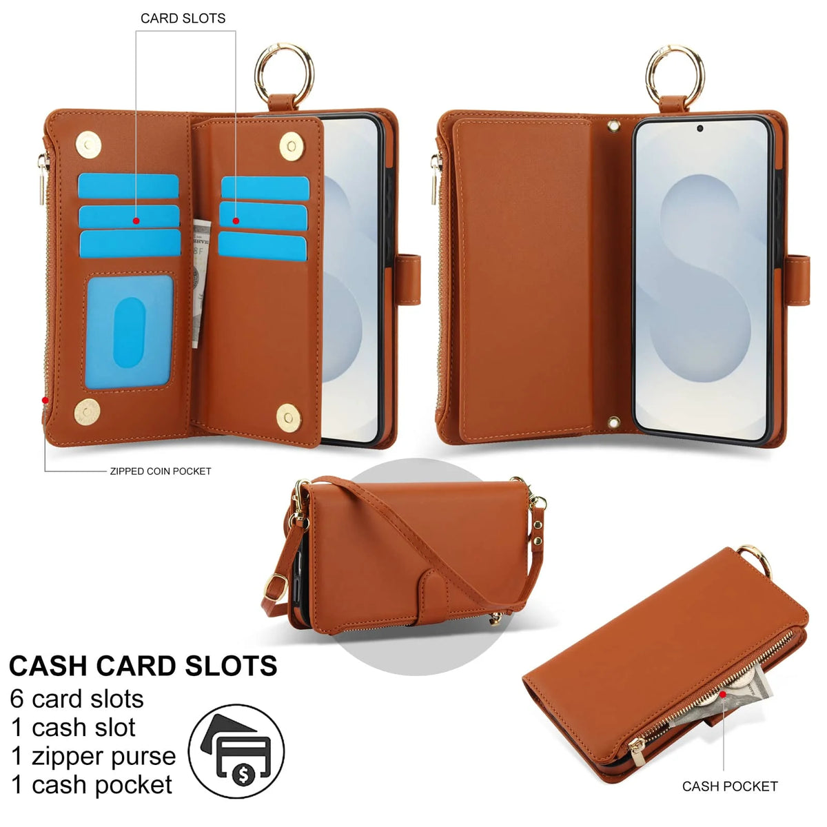 RFID Zipper Case Galaxy S26, card slots