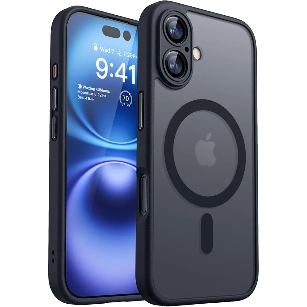 PureGuardCases Luxury Matte Translucent iPhone Case – MagSafe Shockproof Cover