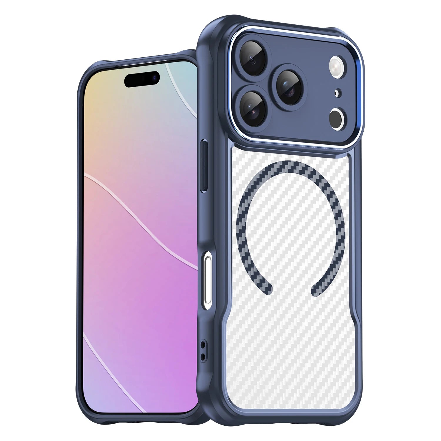 PureGuardCases Carbon Fiber Armor iPhone Case – MagSafe Shockproof Cover