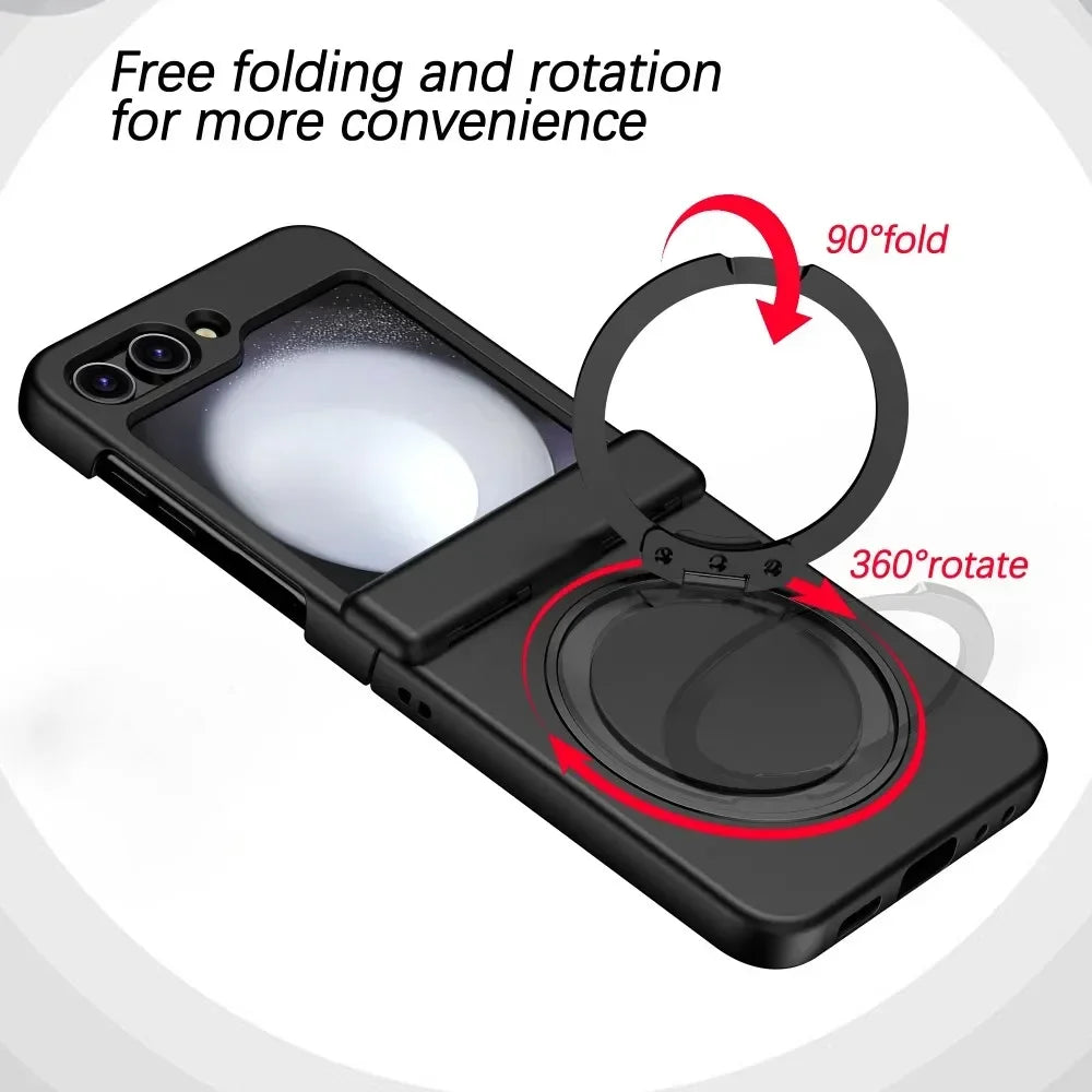 PureGuardCases Magnetic Armor Case with Hinge Protection for Samsung Galaxy Z Flip