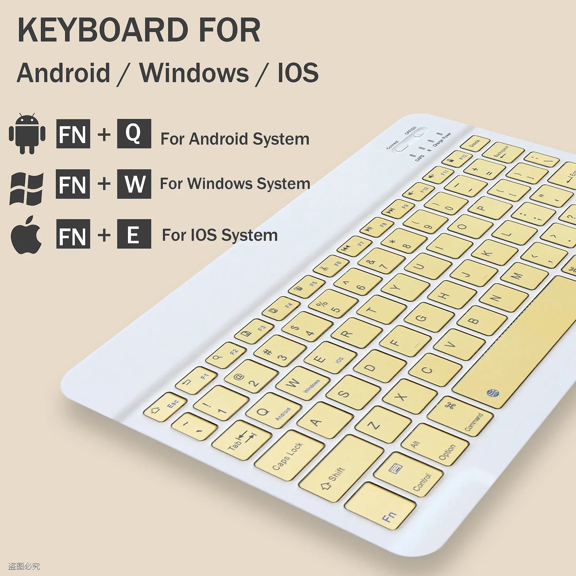 PureGuardCases Colorful Bluetooth Keyboard Case for iPad