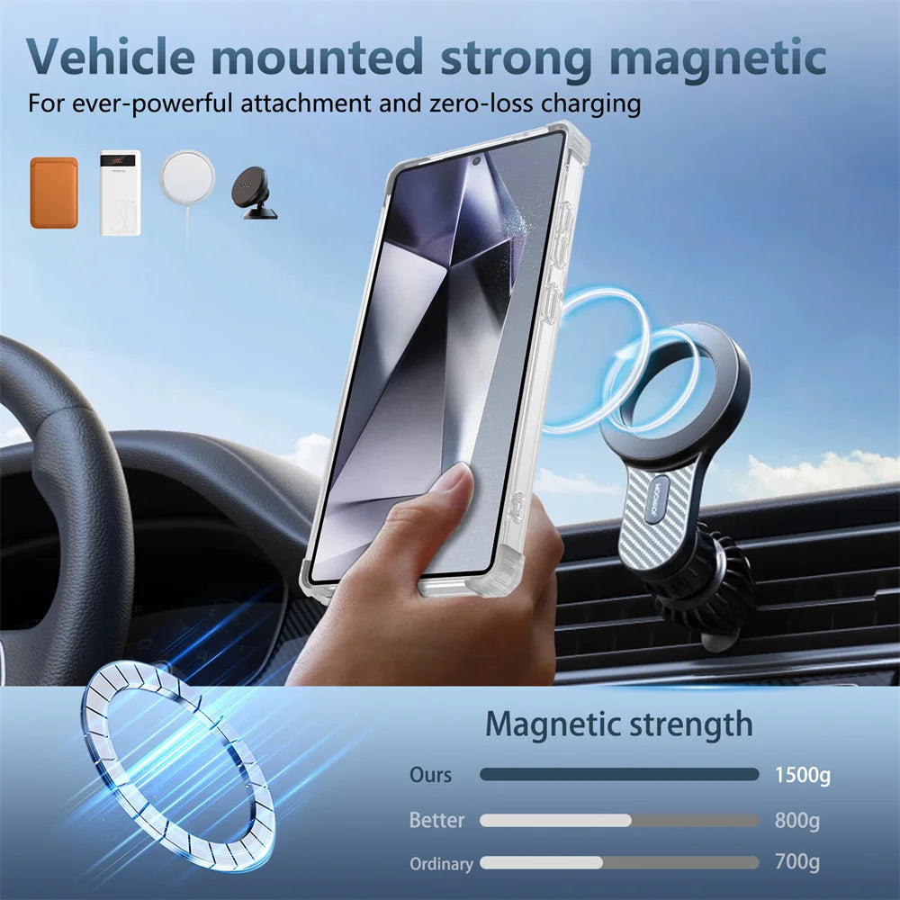 Magnetic Ring Stand Clear Case for Samsung Galaxy S26-S21 - Product View 2