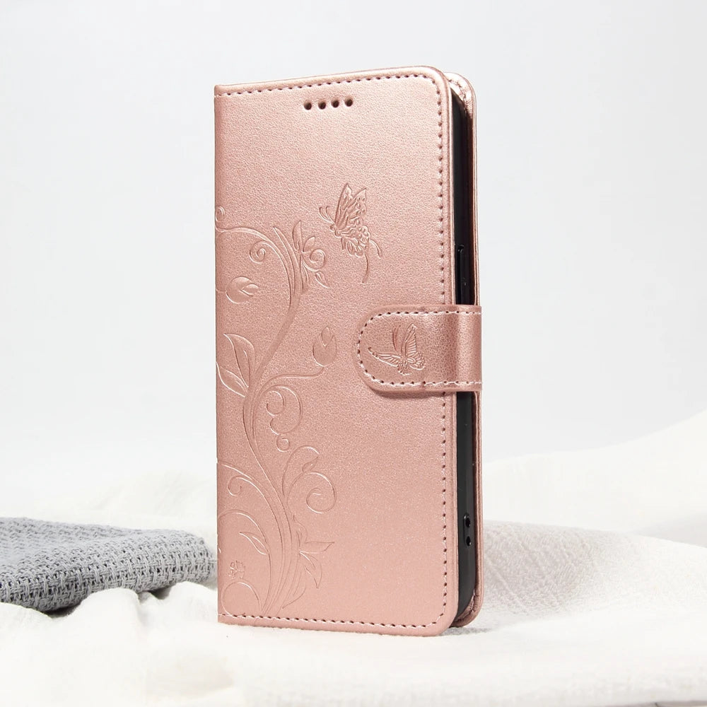 Butterfly Wallet Case iPhone 18 Pro Max, Rose Gold