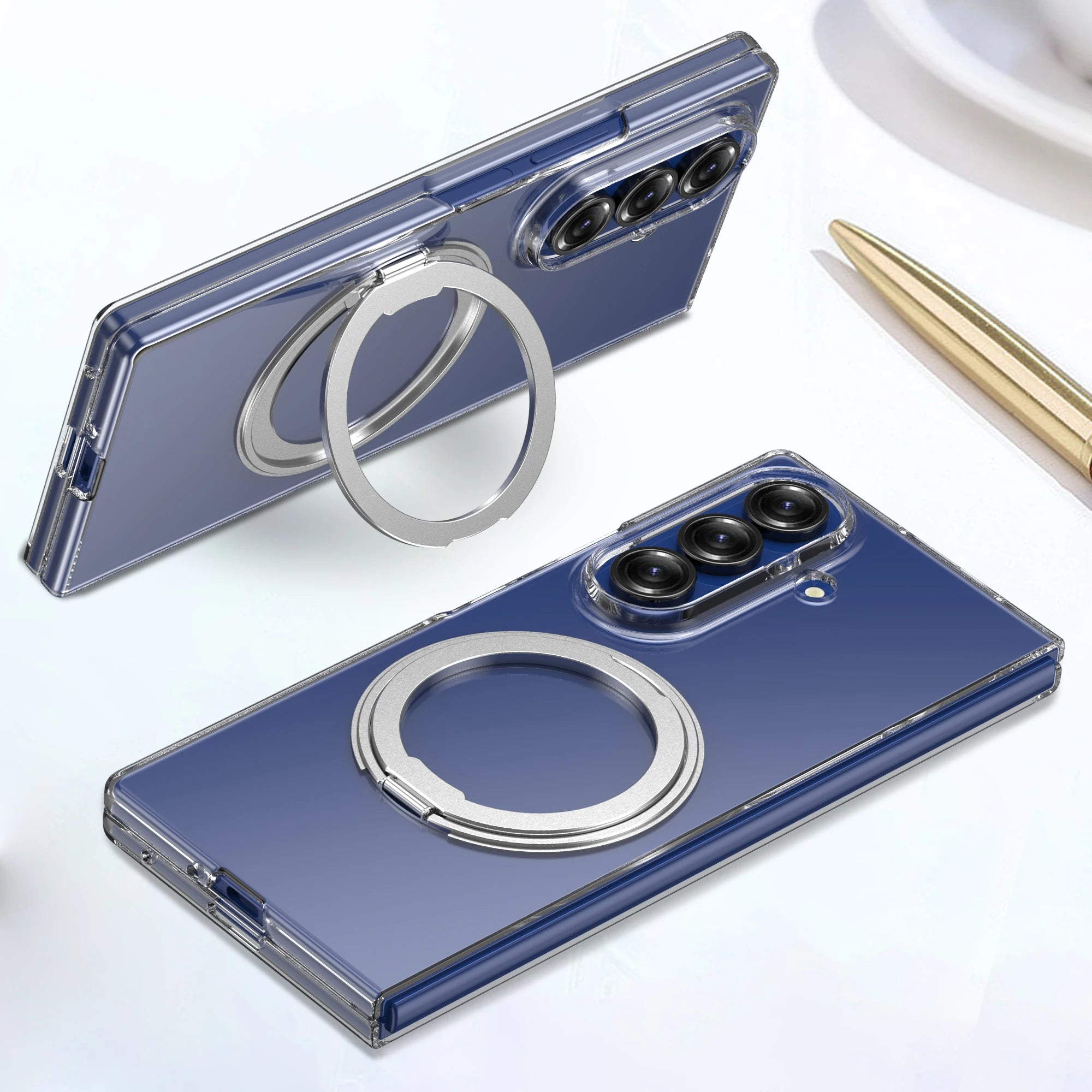 PureGuardCases Clear Magnetic Case for Samsung Galaxy Z Fold