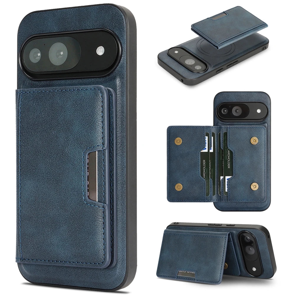 2-in-1 Magnetic Wallet Pixel 11, Dark Blue