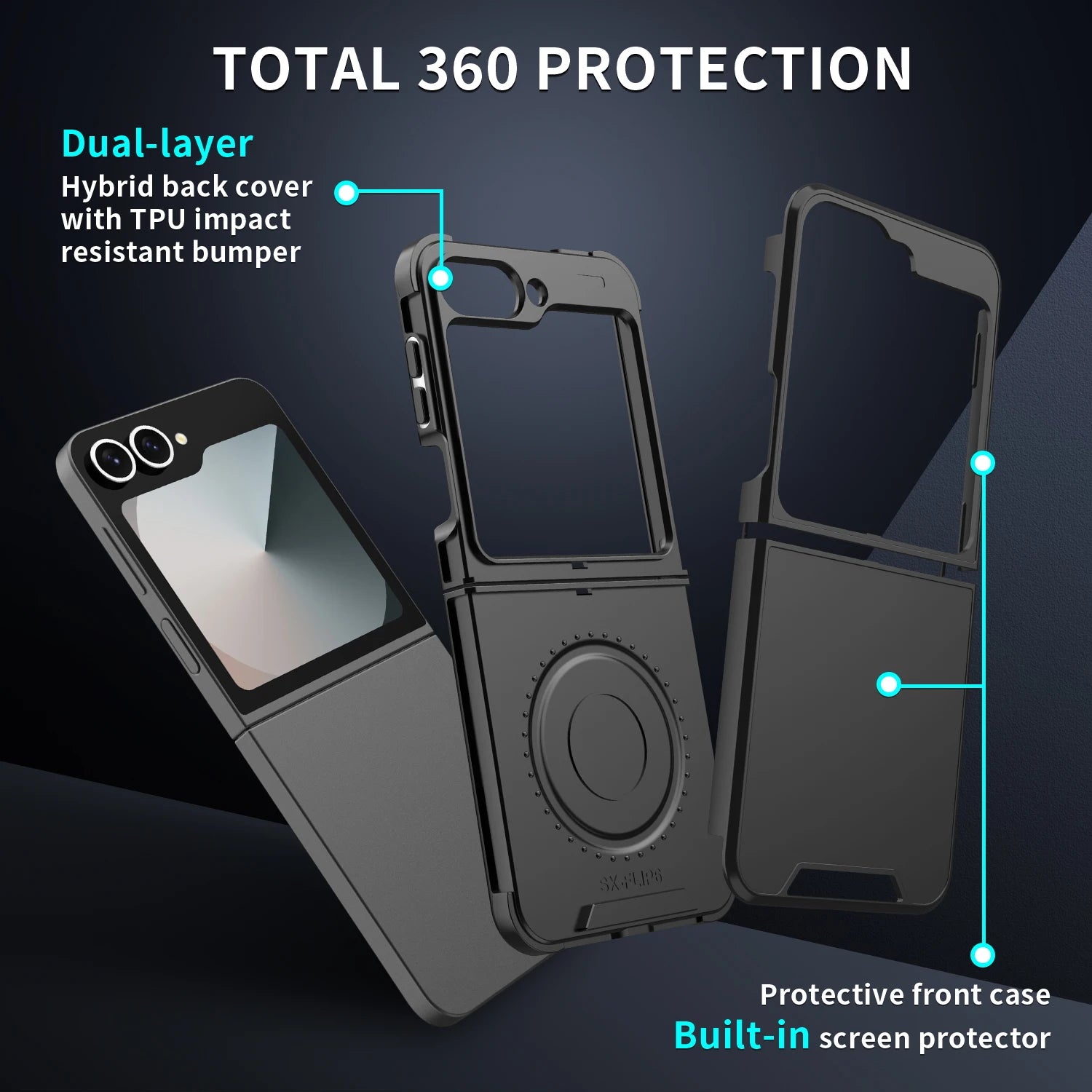 Luxury Original Official Slim Matte Protect Phone Case Samsung Galaxy Z Flip 7 8 6 5 4 For Wireless Charging Shockproof Cover