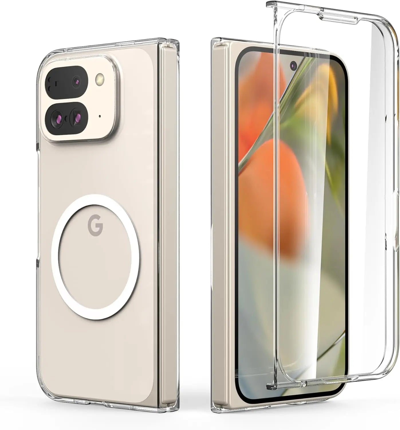PureGuardCases Clear Magnetic Case for Google Pixel Fold