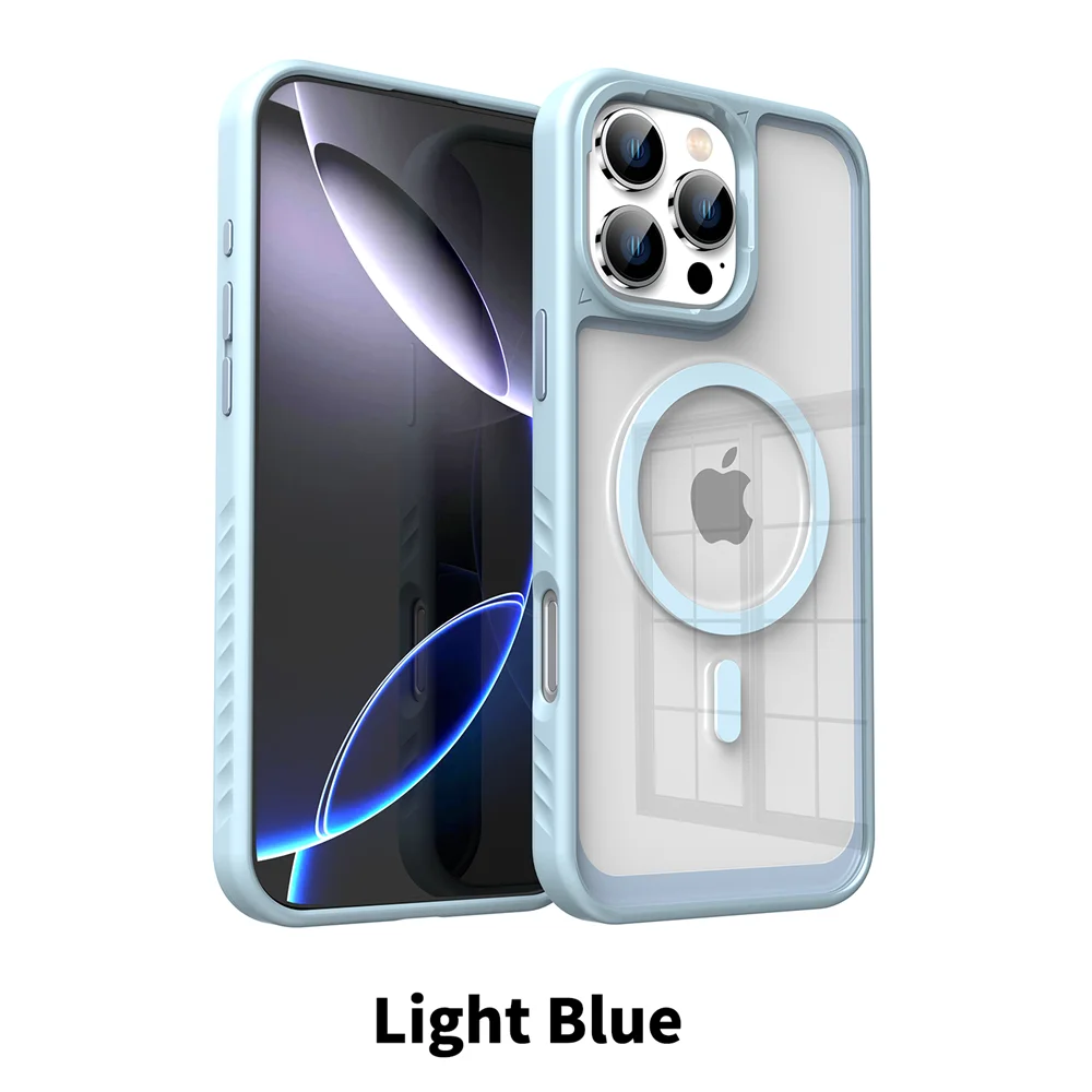 PureGuardCases Luxury Acrylic Clear iPhone Case – MagSafe Magnetic Bumper Cover