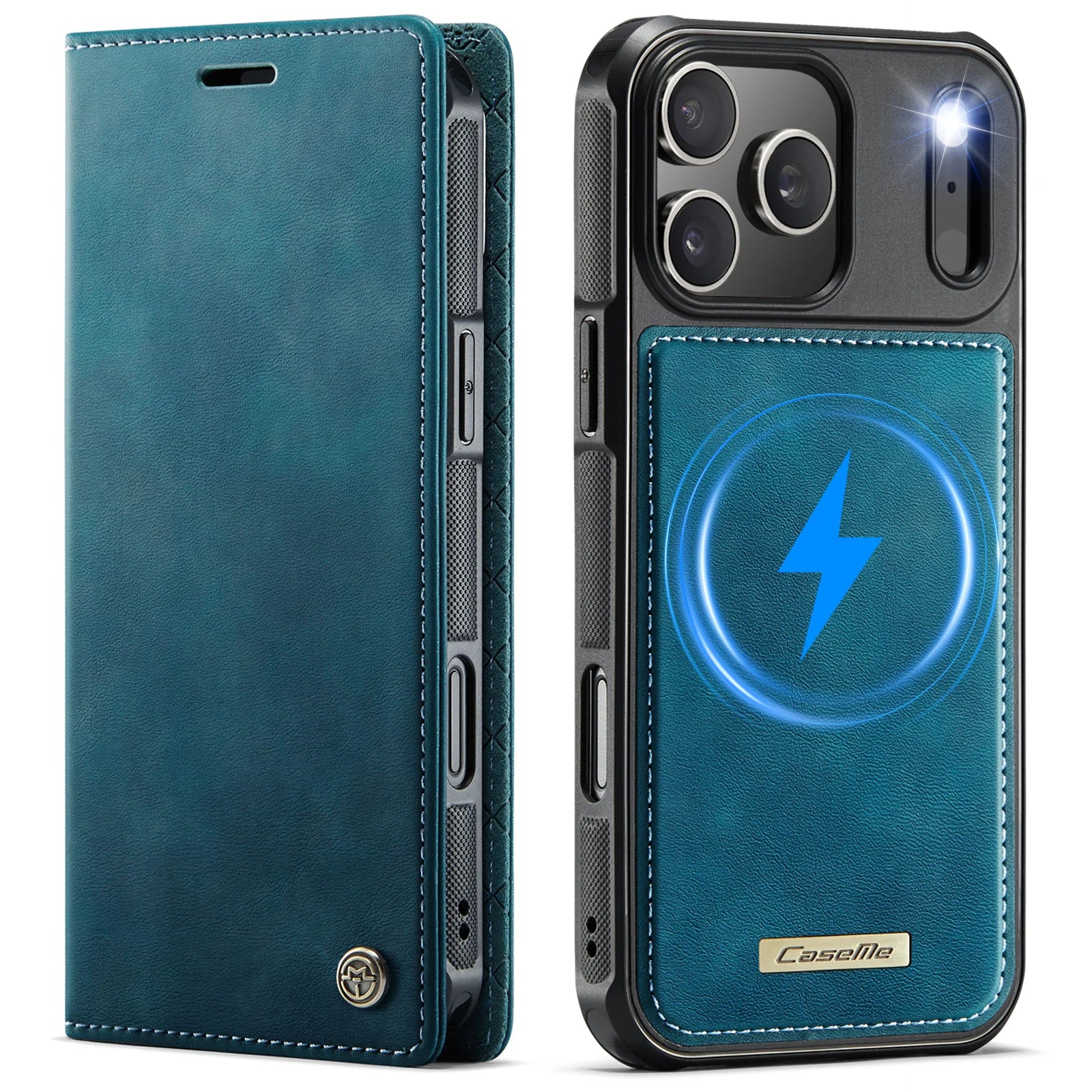PureGuardCases Detachable Wallet Leather iPhone Case – MagSafe Magnetic Flip Cover