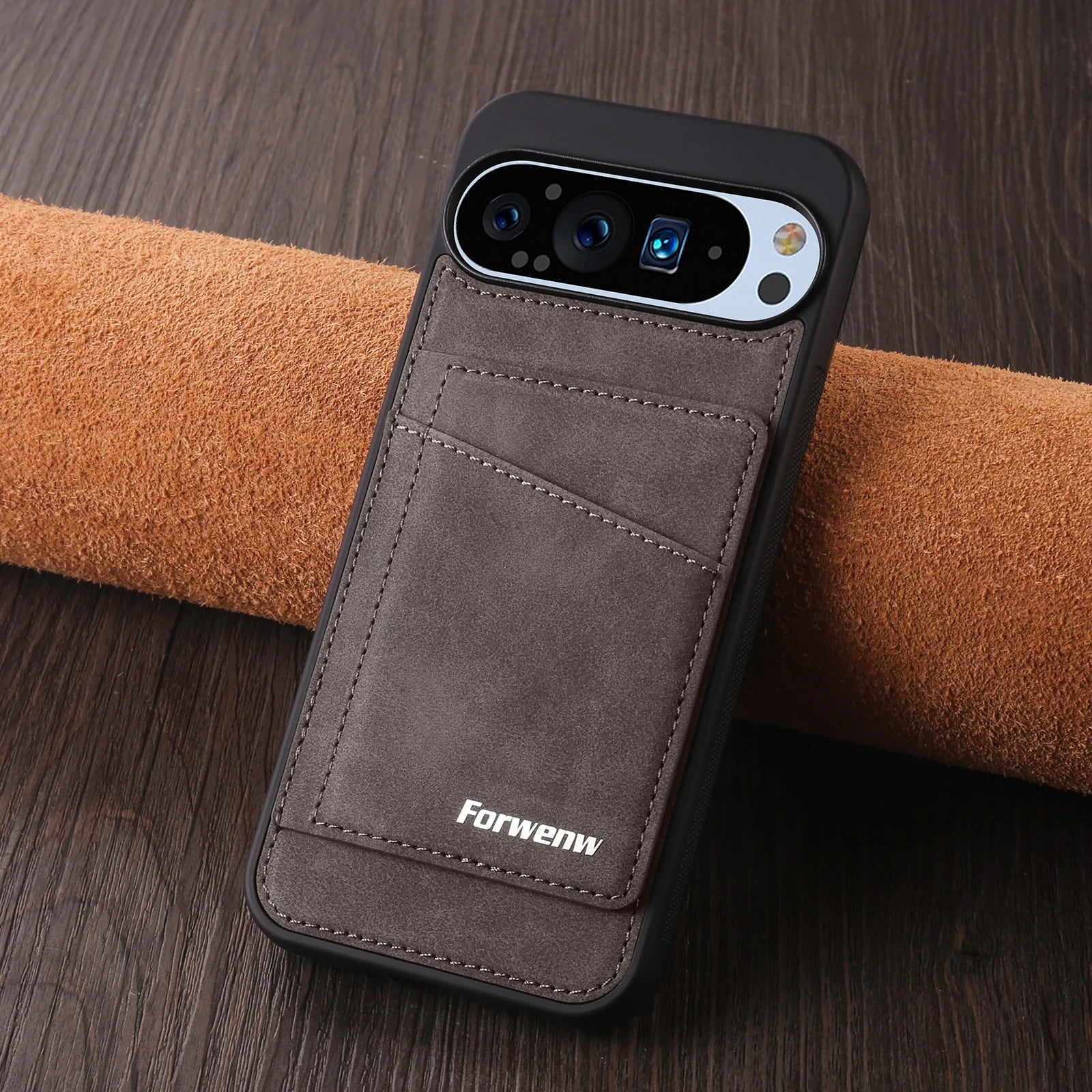 PureGuardCases Business Magnetic Leather Wallet Case for Google Pixel