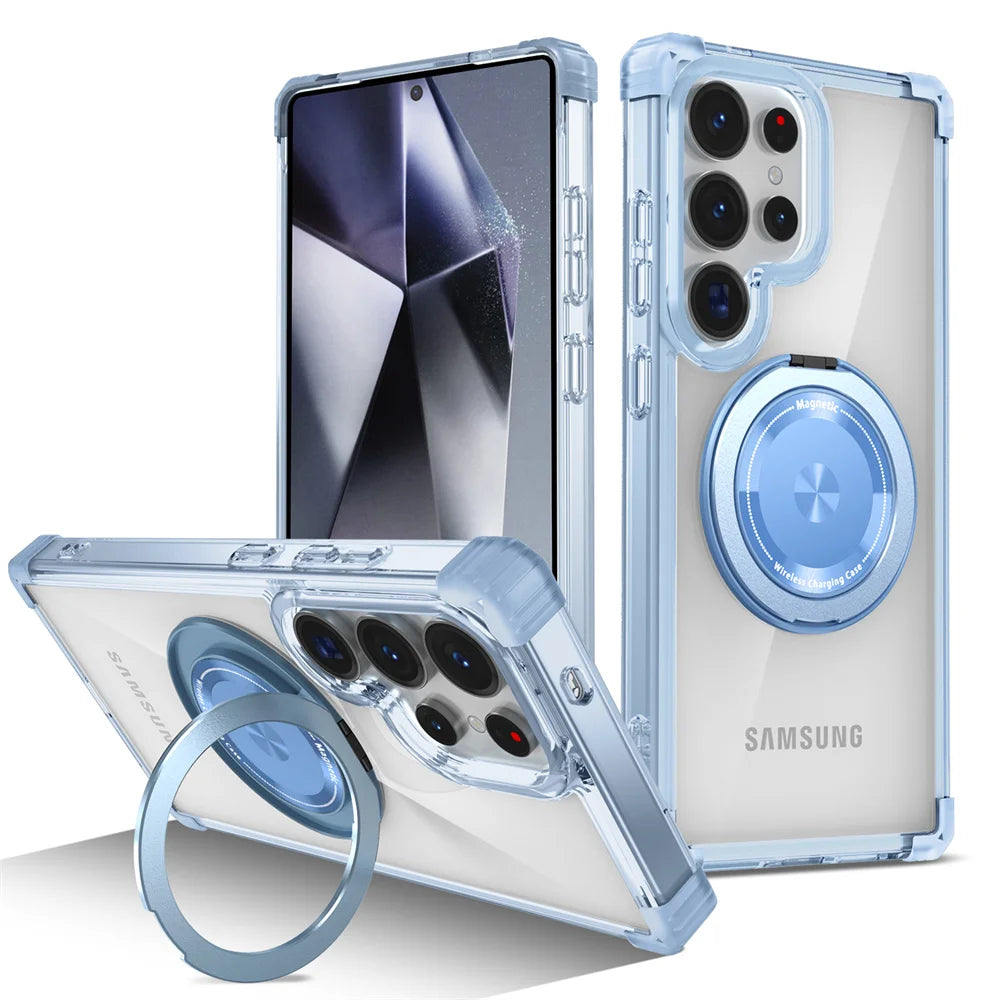 Magnetic Ring Stand Clear Case for Samsung Galaxy S26-S21 - Product View 8