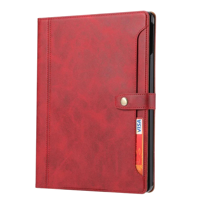 PureGuardCases Luxury Leather Wallet Case for iPad