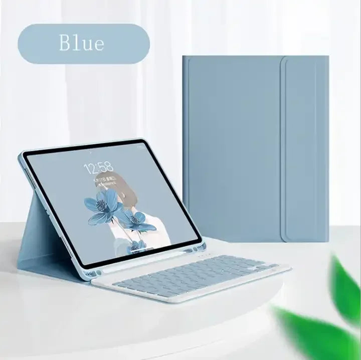 PureGuardCases Colorful Bluetooth Keyboard Case for iPad