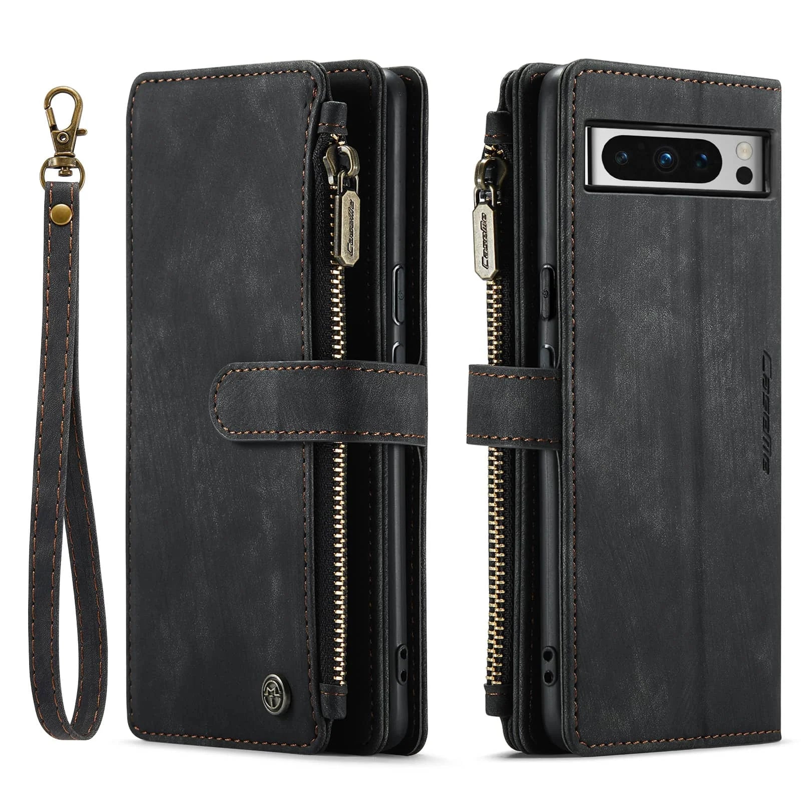 PureGuardCases Leather Wallet Wristlet Case for Google Pixel