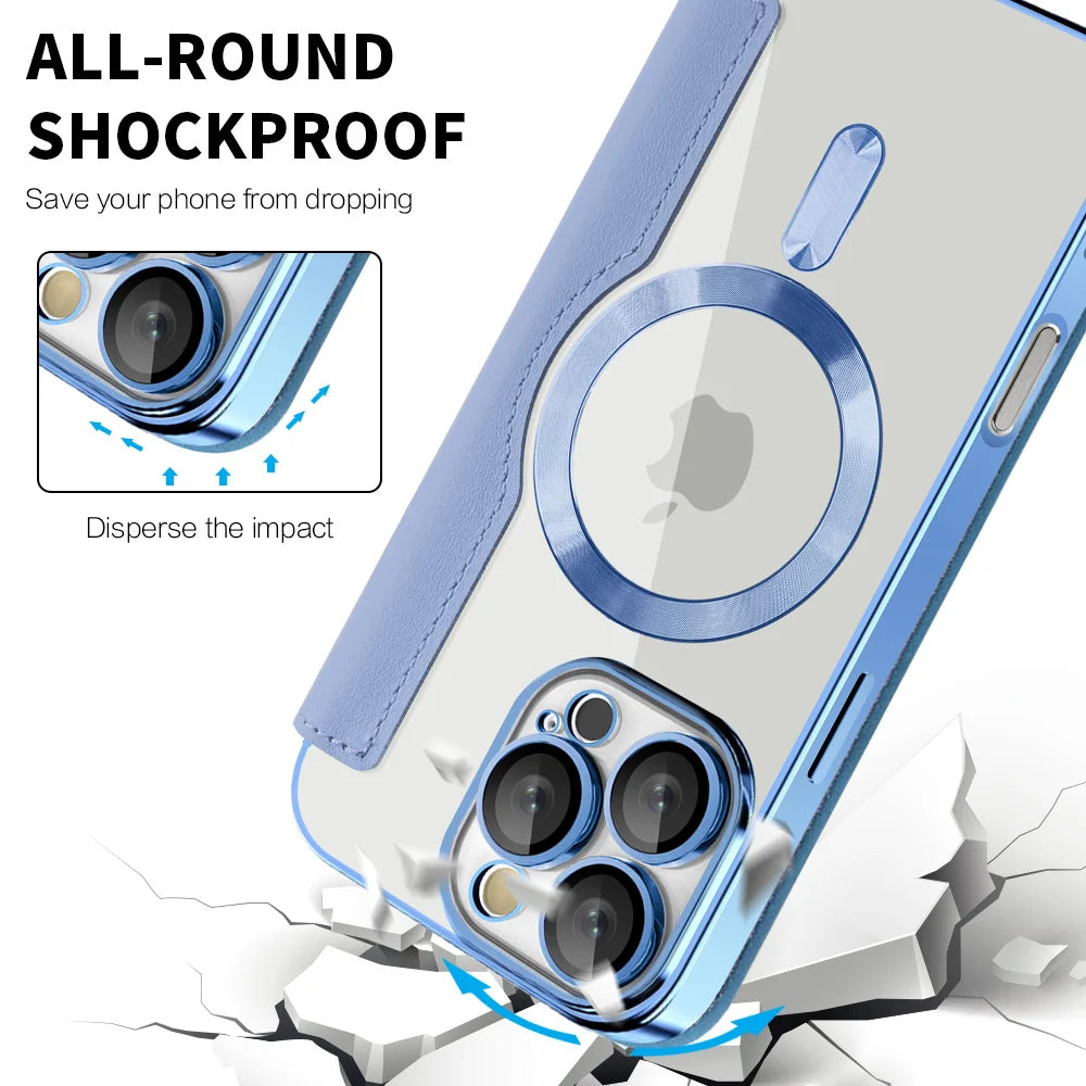 Clear Flip MagSafe Case iPhone 11-18, bezel view