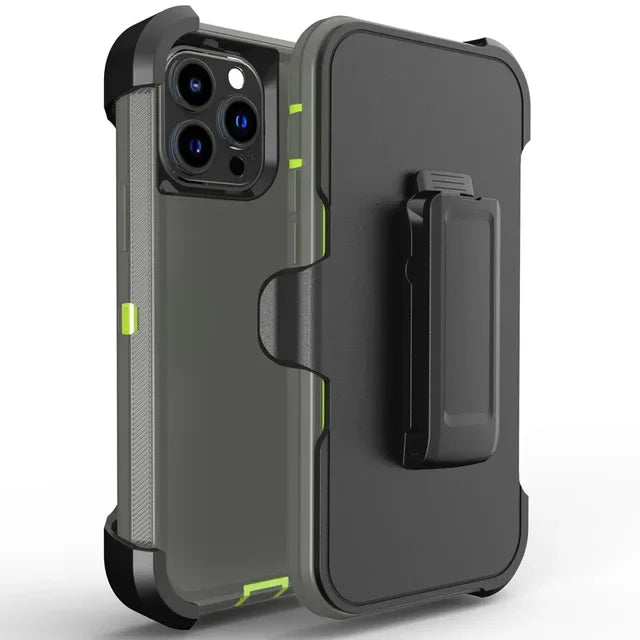 PureGuardCases 3-in-1 Military Armor Belt Clip Case for Samsung Galaxy