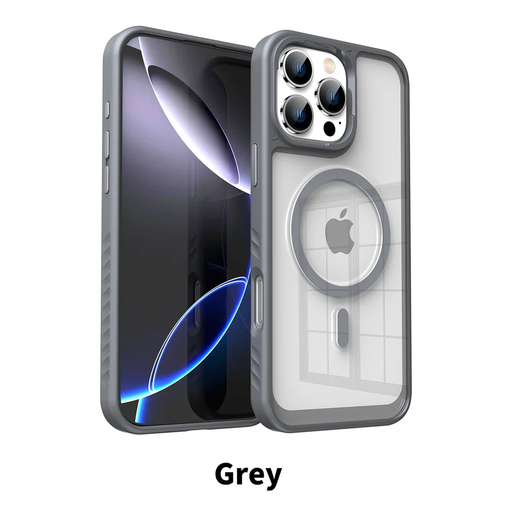 PureGuardCases Luxury Acrylic Clear iPhone Case – MagSafe Magnetic Bumper Cover