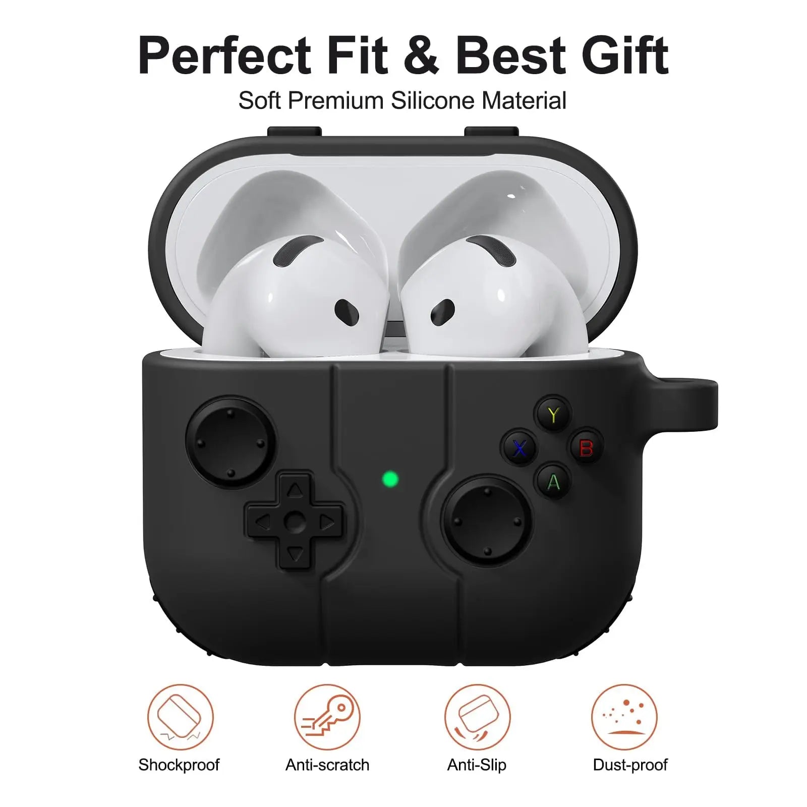 PureGuardCases Classic Game Silicone Case for AirPods 4