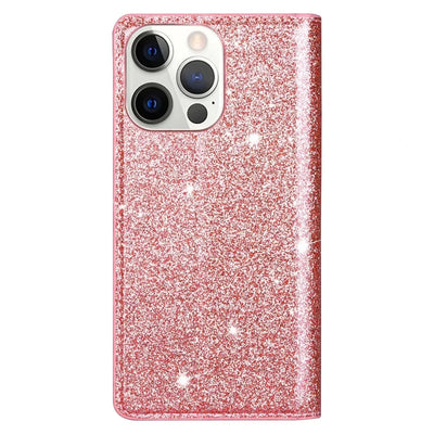 Glitter Wallet Case iPhone 18 Pro/Max, bezel view